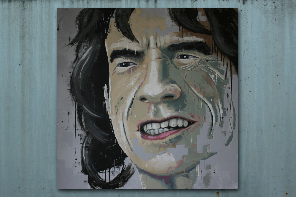 Porträt Acryl Mick Jagger